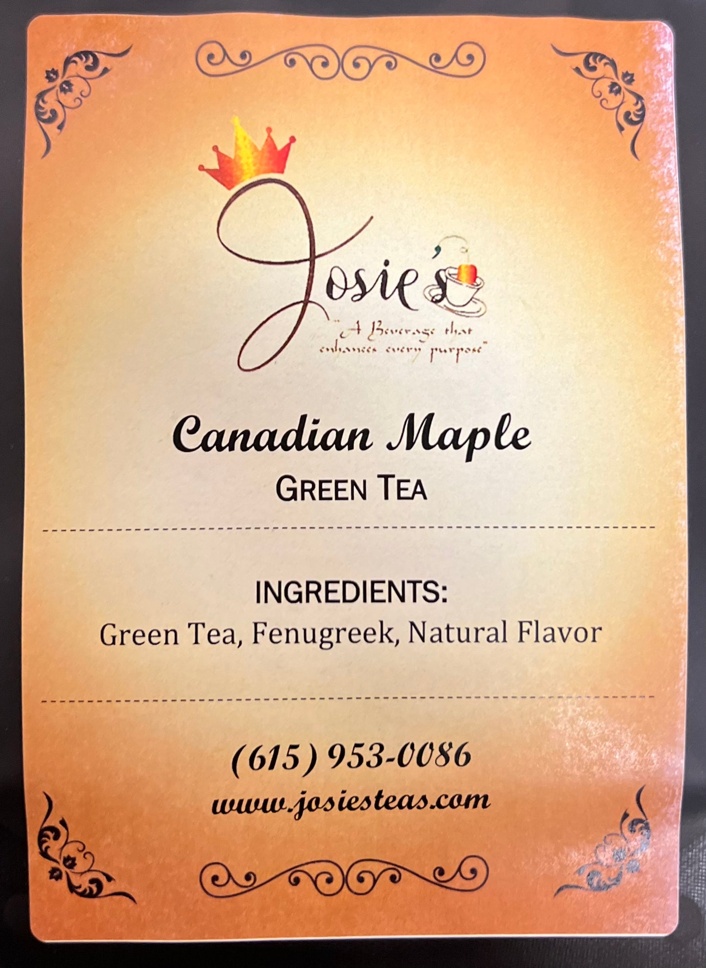 Canadian Maple Green Tea