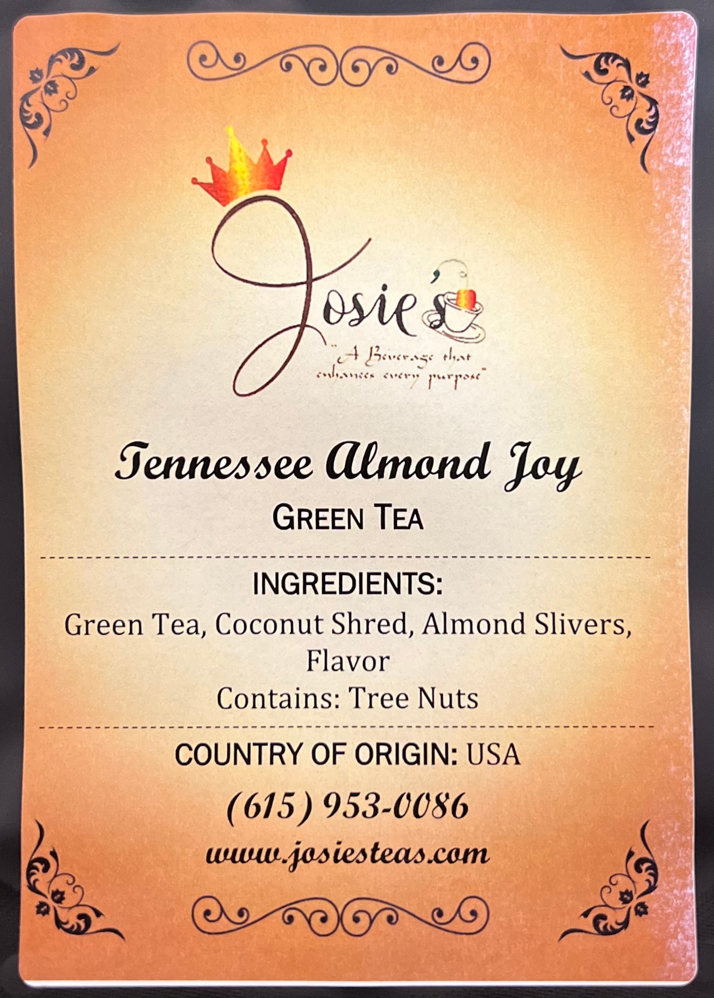 Tennessee Almond Joy Green Tea